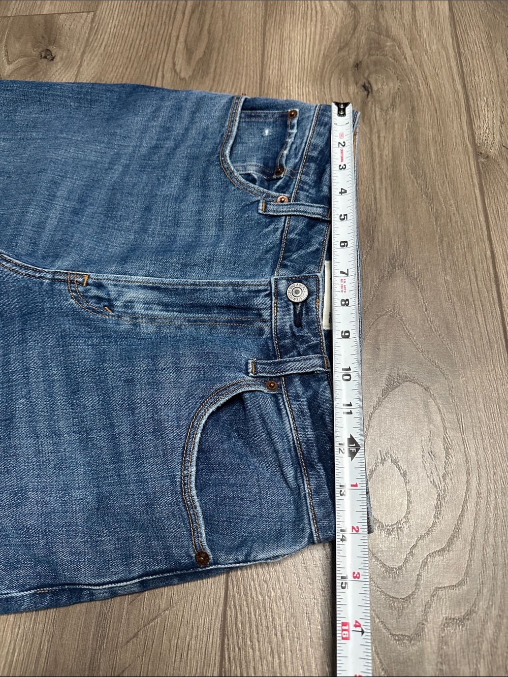 Abercrombie & Fitch The Mom‎ High Rise Curve Love Stretch Blue Ankle Jeans 27 - Picture 5 of 11